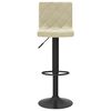 vidaXL Bar Stool Set of 2 Cream Velvet, Steel Standard Swivel