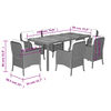 vidaXL Garden Dining Set Black