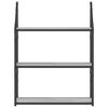 vidaXL Floating Wall Shelf Grey sonoma Engineered wood, steel