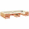 vidaXL Garden Sofa Set Wax Brown Solid Pine Wood Large Modular