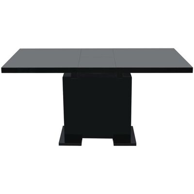 vidaXL Extendable Dining Table High Gloss Black