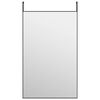 vidaXL Door Mirror Black Aluminum, Glass Door Mirror Rectangular