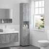 vidaXL Bathroom Cabinet Set TULUM Grey Sonoma 14.57 x 12.40 x 79.92 in