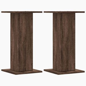 vidaXL Plant Stands 2 pcs Brown Oak 11.8x11.8x23.6" Engineered Wood