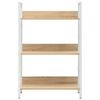 vidaXL Shelf Cabinet Oak and White Engineered wood Medium Storage