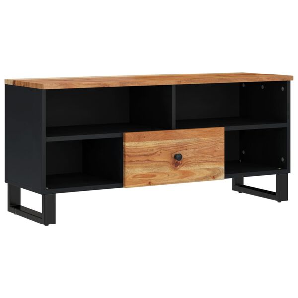 vidaXL TV Cabinet Natural wood and black