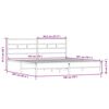 vidaXL Bed Frame Sonoma oak Steel Double Bed Frame Rectangular