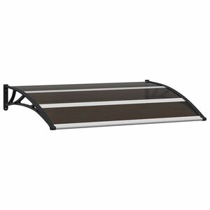 vidaXL Door Canopy Black Polycarbonate, ABS, Aluminum 47.2 x 29.5 in