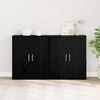 vidaXL Sideboard 2 pcs Black Oak 23.62 x 12.20 x 27.56 in