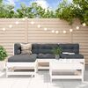 vidaXL Garden Lounge Set White, Anthracite