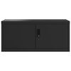vidaXL File Cabinet Black Powder-Coated Steel Industrial File Cabinet