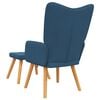 vidaXL Relaxing Chair With Stool Blue