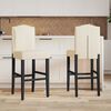 vidaXL Bar Chair Cream and black Solid rubber wood, fabric (100% polyester)
