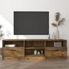 vidaXL TV Cabinet Smoked Oak Engineered Wood Large TV Cabinet