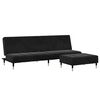 vidaXL Sofa Bed Black Velvet (100% polyester), wood, metal, foam