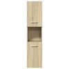 vidaXL Bathroom Furniture Set Sonoma Oak, White Engineered Wood, Ceramic