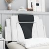 vidaXL Headboard Cushion White and Black Faux Leather Medium Detachable