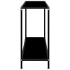 vidaXL Console Table Black Tempered glass Medium Console Table