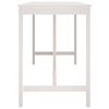 vidaXL Bar Table White Solid pine wood Large Durable Bar Table