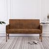 vidaXL Sofa Bench Brown Wooden frame with faux suede leather 55.1 in long