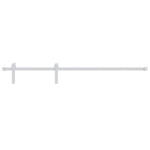 vidaXL Sliding Door Hardware Kit 78.7 " Steel White