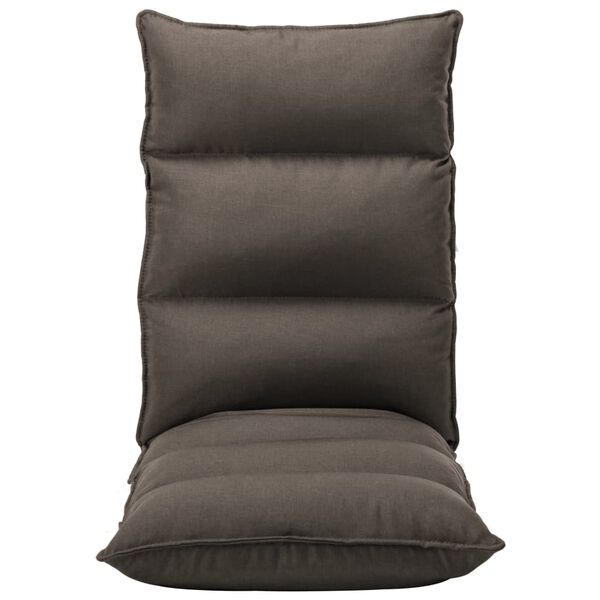 vidaXL Floor Chair Taupe Fabric (100% polyester) Compact Foldable