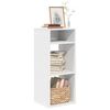 vidaXL Book Cabinet White Engineered Wood 13.4x12.2x31.5 in Book Cabinet