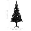 vidaXL Artificial Pre-lit Christmas Tree with Ball Set Black 82.7" PVC