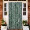 vidaXL Fly Curtain Green and White 39.4x78.7" Chenille