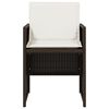 vidaXL Garden Dining Set Brown, Cream White