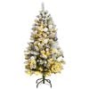 vidaXL Artificial Hinged Christmas Tree 150 LEDs & Ball Set 47.2"