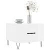 vidaXL Coffee Table High gloss white Engineered wood, iron Standard