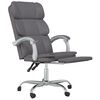 vidaXL Reclining Office Chair Gray Faux leather Adjustable