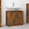 vidaXL Bathroom Cabinet Smoked Oak Engineered Wood Compact