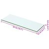 vidaXL Glass Panel Clear Tempered glass 19.7x4.7 in Glass Shelf