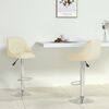 vidaXL Bar Stool Set of 2 Cream Faux leather, chromed steel Adjustable
