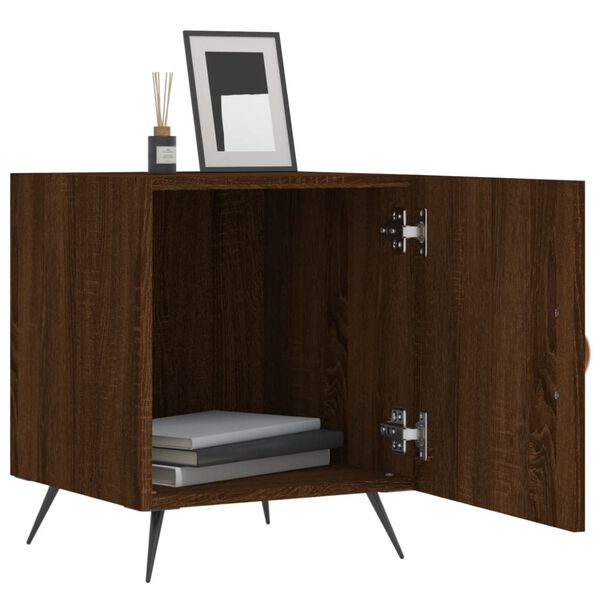 vidaXL Bedside Cabinet Set of 2 Brown Oak