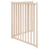 vidaXL Dog Gate Set of 2 Brown Solid Fir Wood 63 in Foldable