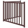 vidaXL Dog Gate Set of 2 Brown Oak Solid Fir Wood Medium Foldable