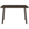 vidaXL Garden Coffee Table Brown PE rattan, powder-coated steel