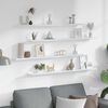 vidaXL Wall Shelf Set of 4 High gloss white MDF Large Wall Shelf