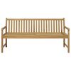 vidaXL Patio Bench with Anthracite Cushion 68.9" Solid Teak Wood