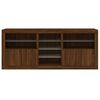 vidaXL Sideboard Brown oak Engineered wood, glass Large Sideboard