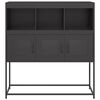 vidaXL Sideboard Black Cold-rolled steel Medium Sideboard Rectangular