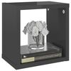vidaXL Cube Shelf Set of 4 High gloss grey Engineered wood
