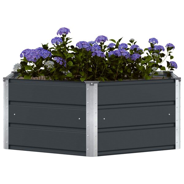 vidaXL Planter Anthracite 50.79 x 50.79 x 17.72 in Steel