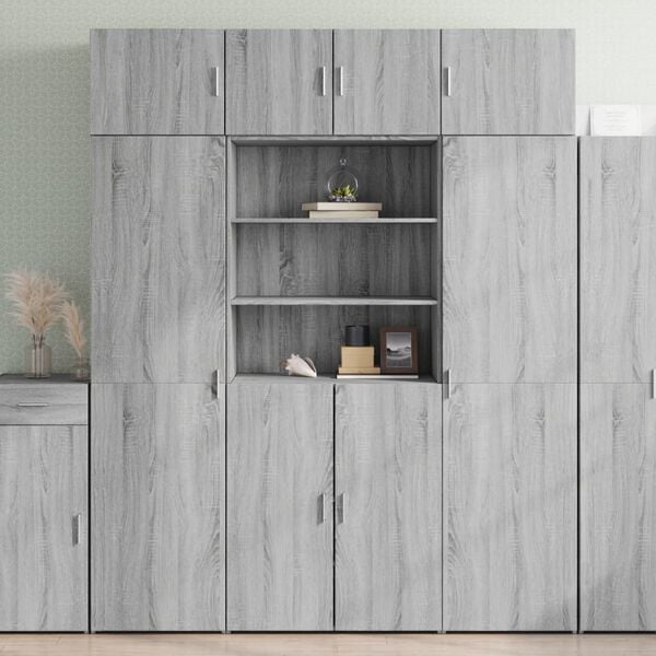vidaXL Highboard Grey sonoma Engineered wood Large Highboard