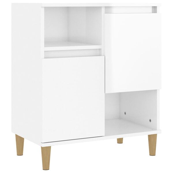 vidaXL Sideboard High gloss white Engineered wood Sideboard Rectangular