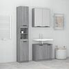 vidaXL Bathroom Furniture Set Gray Sonoma Engineered wood, glass Standard