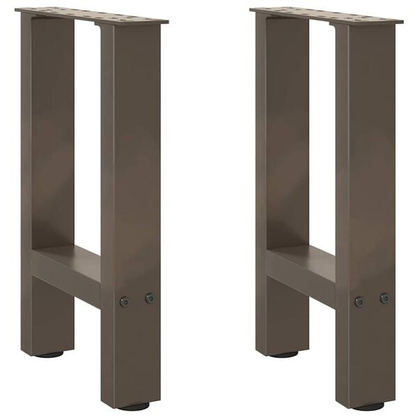 vidaXL Coffee Table Leg Set of 2 Natural Steel Powder-coated steel